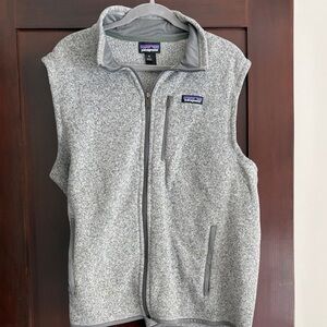 Patagonia Gray Heather Full Zip Fleece Vest